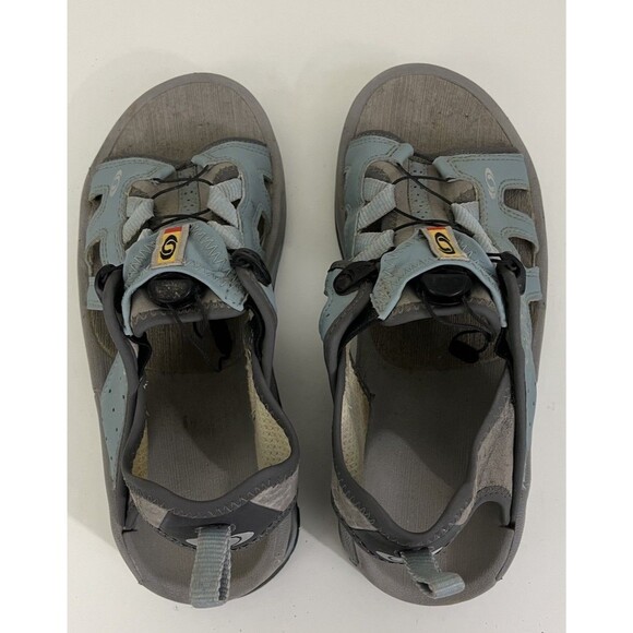 Salomon Tech Revo Women’s Sandal 2004 VTG Granola Girl Sz 8 Light Blue & Gray - Picture 2 of 11